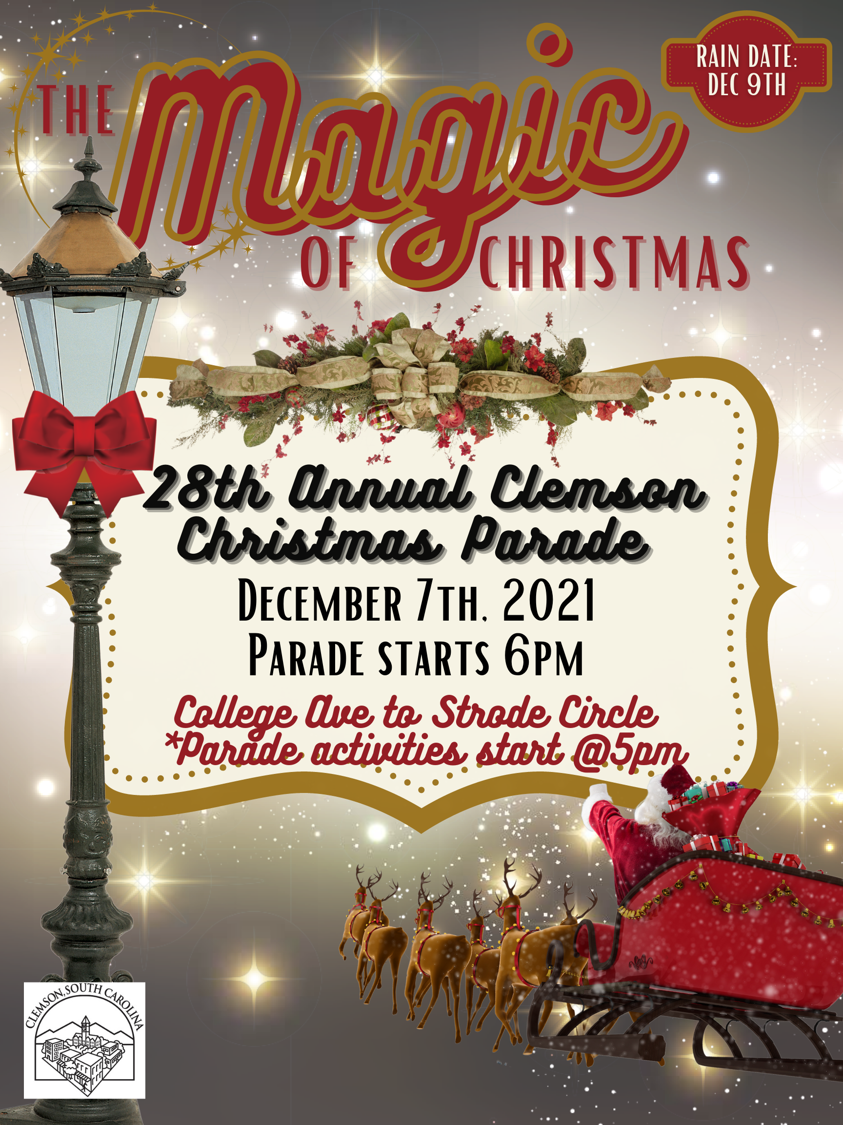 College Avenue December 7th Parade starts at 6pm